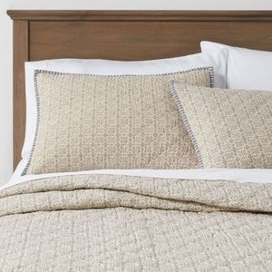 Threshold - Floral Yarn Dye Stripe Quilt Blue